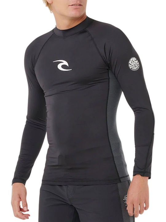 Rip Curl UPF 50 Ανδρική Μακρυμάνικη Αντηλιακή Μπλούζα Μαύρη