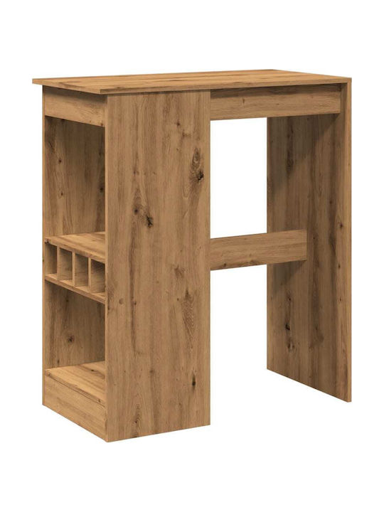 Vidaxl Bar Table Oak Rails 90x47.5x103.5cm Processed Wood 1 Piece Brown