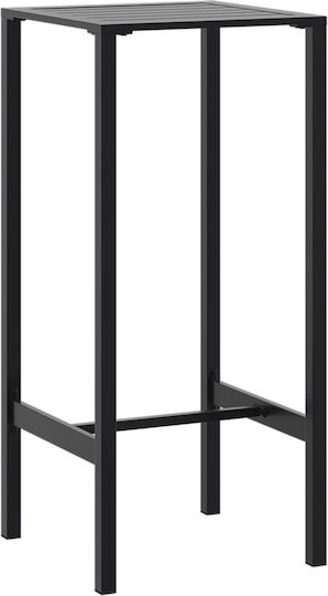 Τετράγωνο Μπαρ Μαύρο 50x50x110εκ.