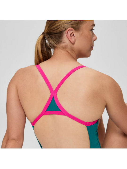 Turnback Activewear Swimsuit Turquoise