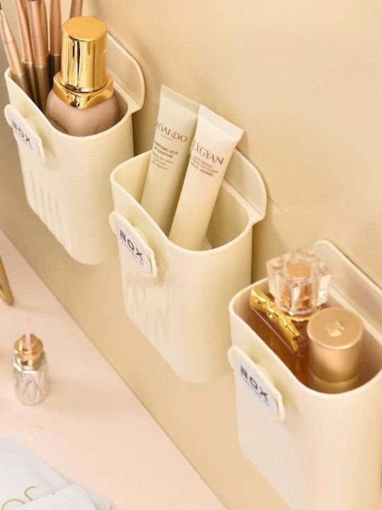 Bază De Organizare Cosmetice Bej 3 Bucăți 11.5x9x8cm