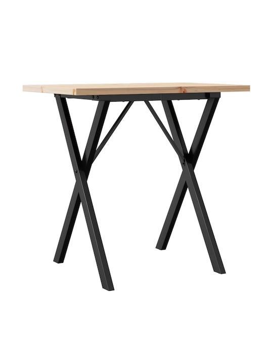 Table Dining Room from Solid Wood & Metal Coffee 80x50x75.5cm