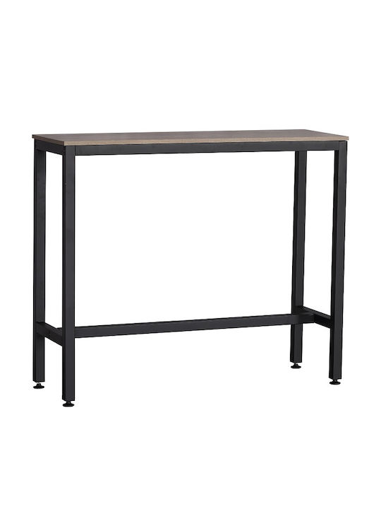 Tisch Bar Holz mit Metallgestell Schwarz 120x40x100cm