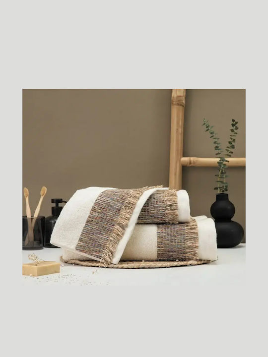 Borea Badehandtuch-Set 3 Stück Siesta Ecru