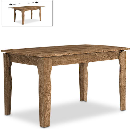 Marlon Κουζίνας Επεκτεινόμενο Καρυδί 140+40x80x76εκ.
