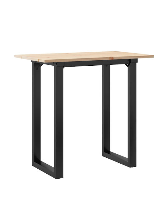 Table Dining Room from Solid Wood & Metal Coffee 80x50x75.5cm