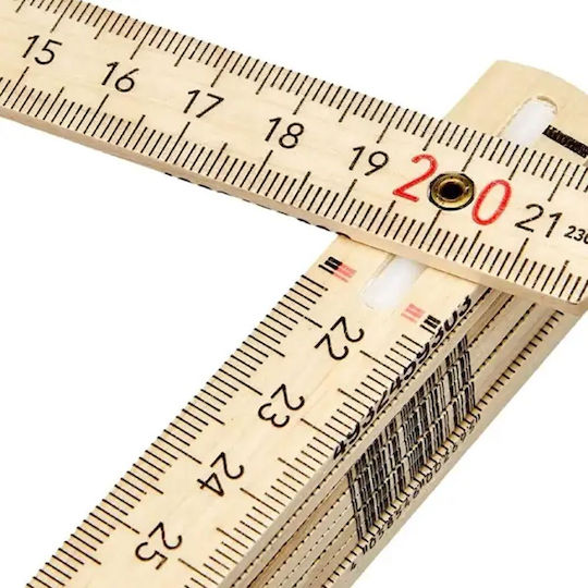 Milwaukee 4932459303 Wooden Folding Ruler 2m
