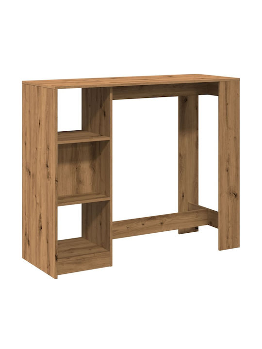 Vidaxl Console Table Shelf Brown Oak 124x46x103.5cm Engineered Wood 1 Piece Brown