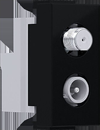 Aca Modys TV-, Satelliten- und Radiobuchse Terminal in Schwarz Farbe 10101312349
