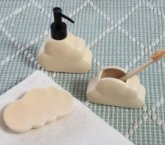 Σετ Αξεσουαρ Μπανιου Κεραμ-πλαστ 3 Τμχ Easy Nef-nef Home Wear Glaze 11,7x4,8x9,5-15,5+11,6x4,3x8+13x8x2,5