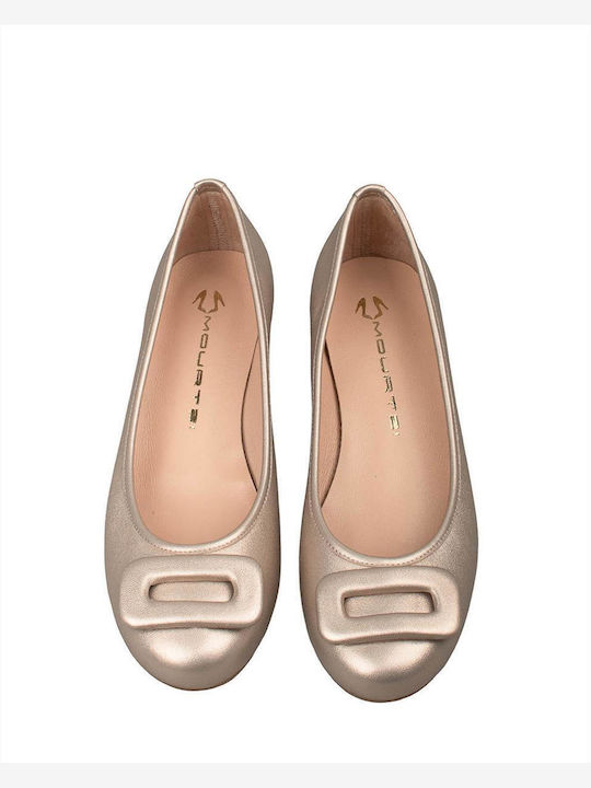 Women's Ballerina Shoes in Gold Colour