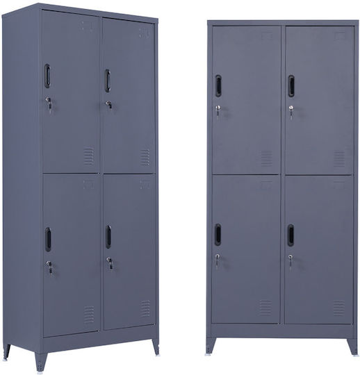 Dulap Metalic 90x45x190cm Antracit Checkmate Dulap Metalic 90x45x190cm Antracit Checkmate