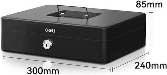 Deli Safe With Key M8.5xW30xH24cm Weight 1.7kg