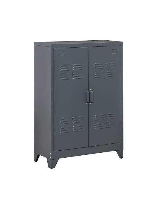 Dulap cu două uși Metal cu 3 Rafturi 75x33x110cm