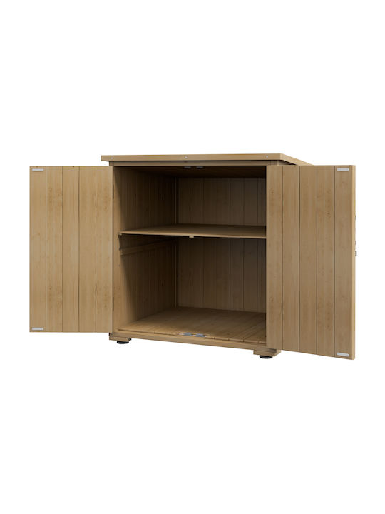 Δίφυλλη Ντουλάπα Ξύλινη με 1 Ράφι 77.5x77.5x90εκ.