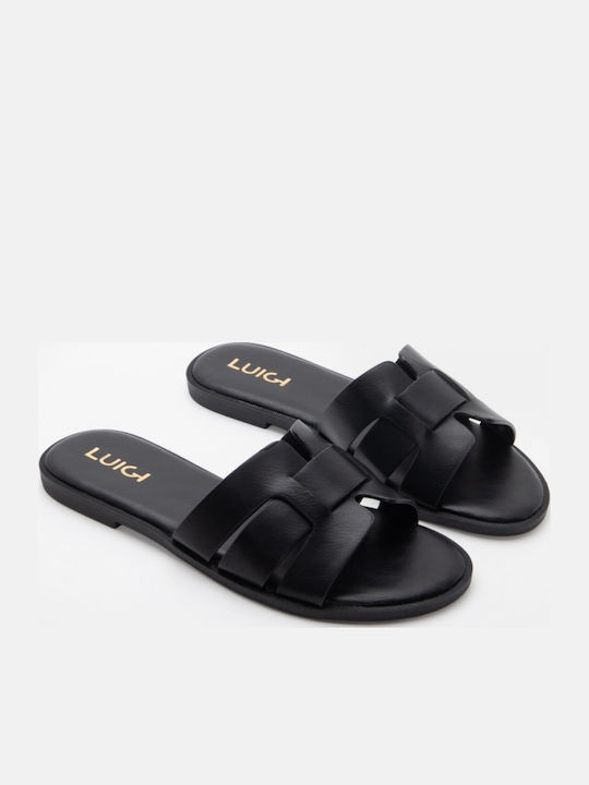 Damen Flache Sandalen Schwarz