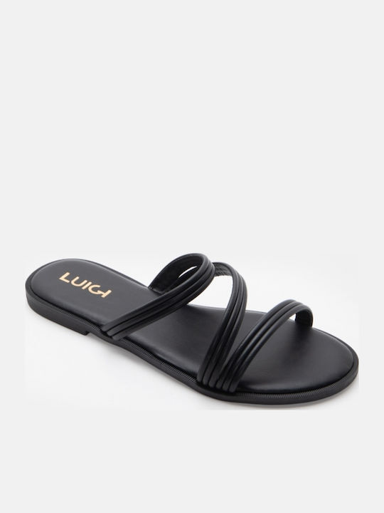 Damen Flache Sandalen Schwarz
