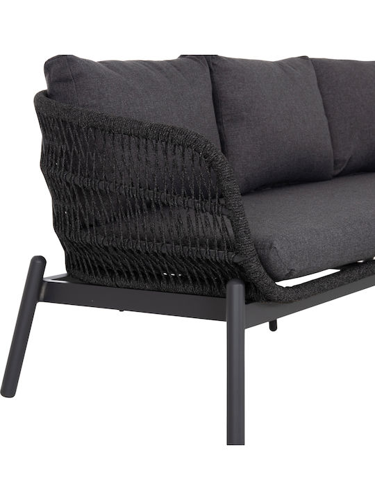 Set Cameră De Zi Pentru Exterior 5 Piese Gri Cu Perne