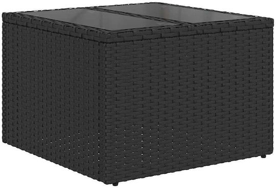 Set Cameră De Zi Pentru Exterior 5 Piese Negru și Turcoaz
