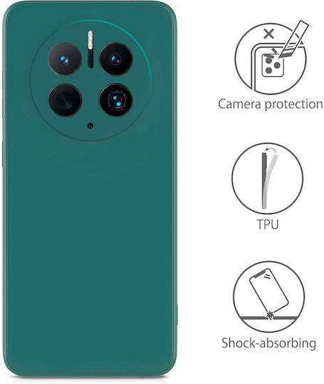 Silikon Umschlag Rückseite Grün Huawei Mate 50 Pro