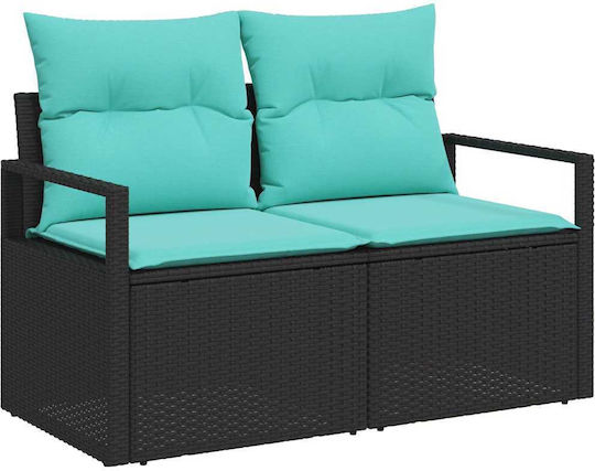 Garten- und Outdoor-Möbelsets Typsatz Wohnzimmer 7 Stück Schwarz mit Kissen