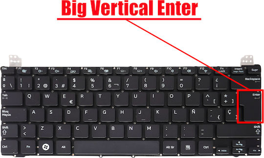 Spanish Laptop Keyboard Samsung 900x1b 900x1a NP900x1a NP900x3a 900x3a-a01 900x3a-b01 BA59-03686L BA75-03221A BA75-03221B BA75-03221C ES No Frame Backlit Black Code 41412esnofrbl