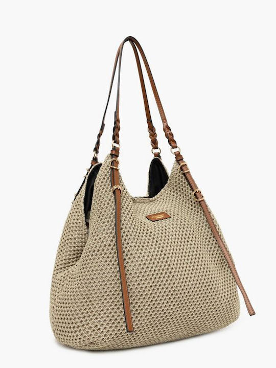 Γυναικεία Τσάντα Shopper Ώμου Χρυσή