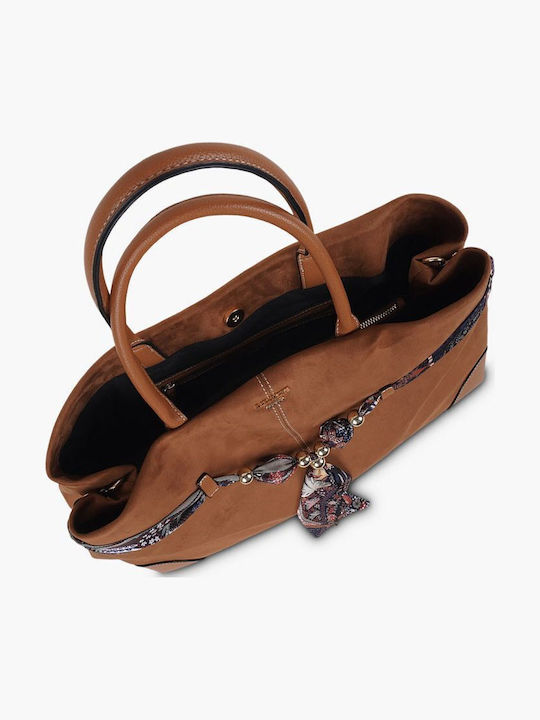 Γυναικεία Τσάντα Shopper Ώμου Καφέ