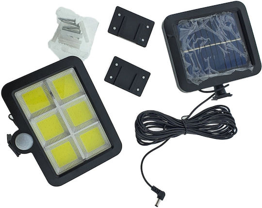 Lampă Solară 10W 1200lm Alb Rece 6000K cu Senzor de Mișcare și Fotocelul IP65 12.77x12.77x12.77cm