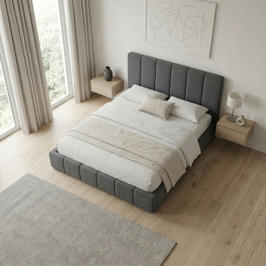 Nival Bett mit Stauraum für die Matratze 160x200cm Grau Nival Bett mit Stauraum für die Matratze 160x200cm Grau