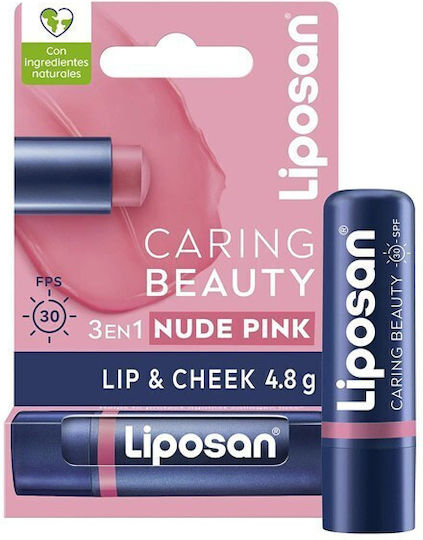 Liposan Caring Beauty Lip Balm SPF30 Nude Pink & Cheek 4.8gr