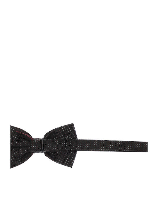 Set 3 Piese Cravată Papillon Butoni De Manșetă Batistă Bărbați Imprimeu Cu Puncte Negru Setp230