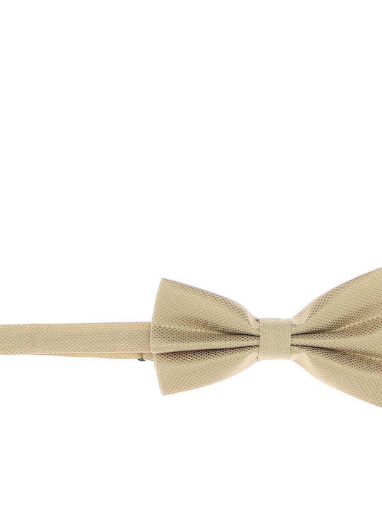 Cravată Papillon Bărbați ButicCochet Din Material Sintetic 7x12 Cm Bej Pap362