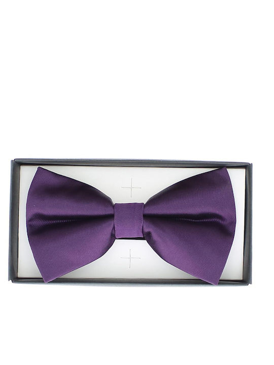 Cravată Papillon Bărbați ButicCochet Din Material Sintetic 7x12 Cm Violet Închis Pap307