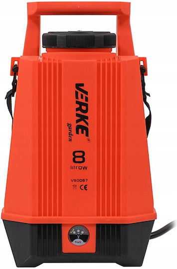 Verke Pulverizator cu Presiune 12V cu Baterie 1.3Ah cu Capacitate 8l 4bar în Culoare Verde