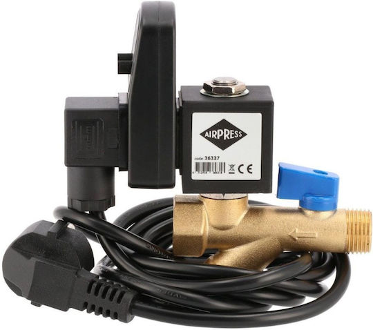 Automatic Condensate Separator Solenoid Valve Airpress Compressor 1/2" 16 Bar