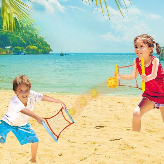 Joc Spikeball Flippy Pentru Copii Joc Pentru 2 Jucători Pentru Plajă Parcuri Spațiu Interior 2 Plase 2 Mingi Regulate 2 Mingi Iluminate Senzațional Prinderea Mingii 50x30 cm