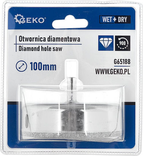 Diamond Hole Saw Tiles Geko G65188 100 Mm Dry Wet Use