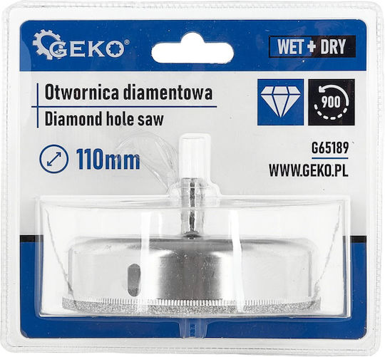 Diamond Hole Saw Tiles Geko G65189 110 Mm Dry Wet Use