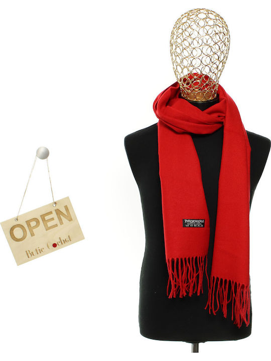 Men's Wool Scarf Red