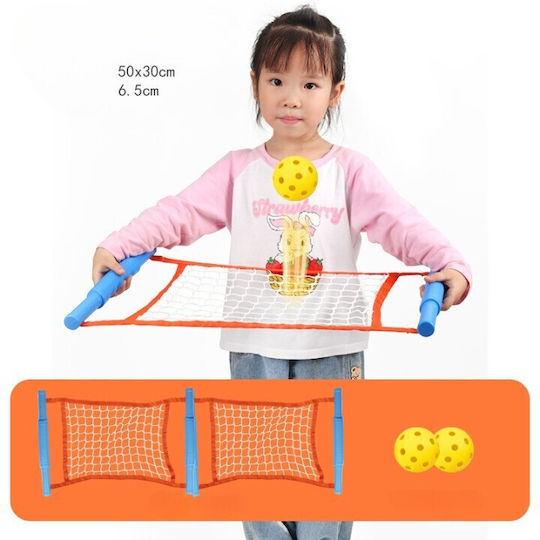 Joc Spikeball Flippy Pentru Copii Joc Pentru 2 Jucători Pentru Plajă Parcuri Spațiu Interior 2 Plase 2 Mingi Sensorial Prinderea Mingii 50x30 cm