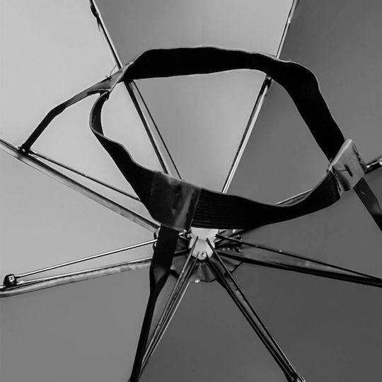 Umbrelă de Cap Flippy Diametru 69 Cm Bandă Elastică Protecție Împotriva Ploii și UV Albastru Ceață