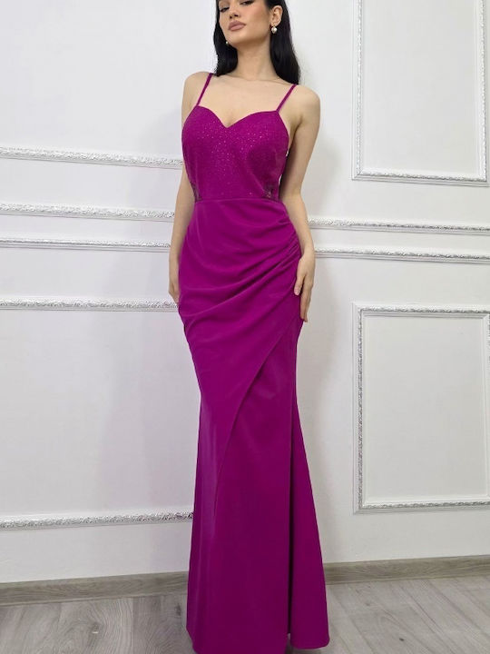Mit Spitze Damenkleid Abend Lila