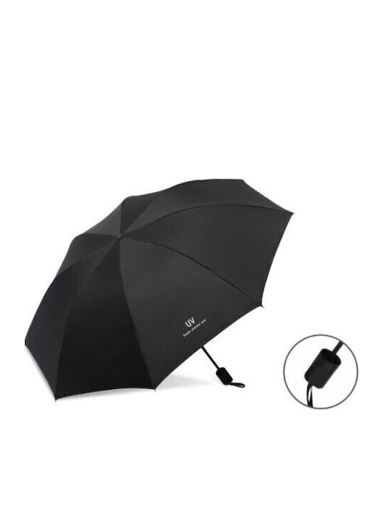 Automatischer Kompakter Regenschirm Schwarz