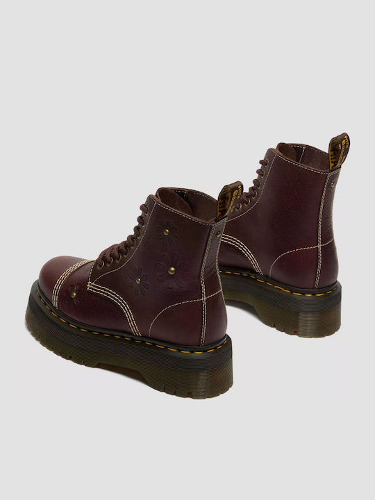 Sinclair Leather Women's Ankle Boots with Platform Brown