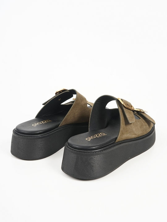 Γυναικεία Σανδάλια Flatforms Χακί