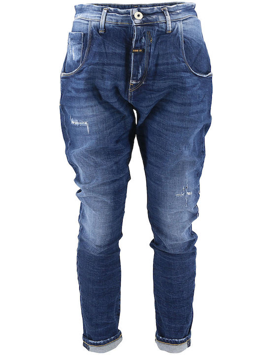 Pantaloni De Blugi Pentru Bărbați Slim Fit Albastru Marin
