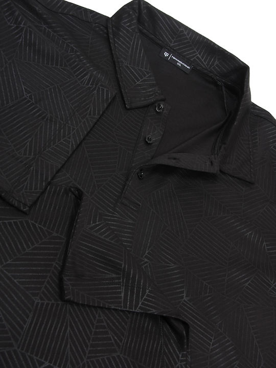 Polo Short Sleeve Black Blouse