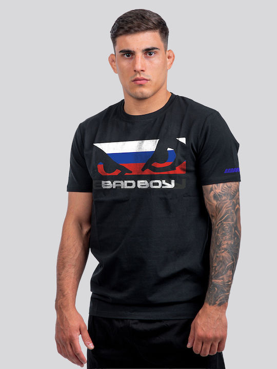 Athletic T-shirt Black White Blue Red