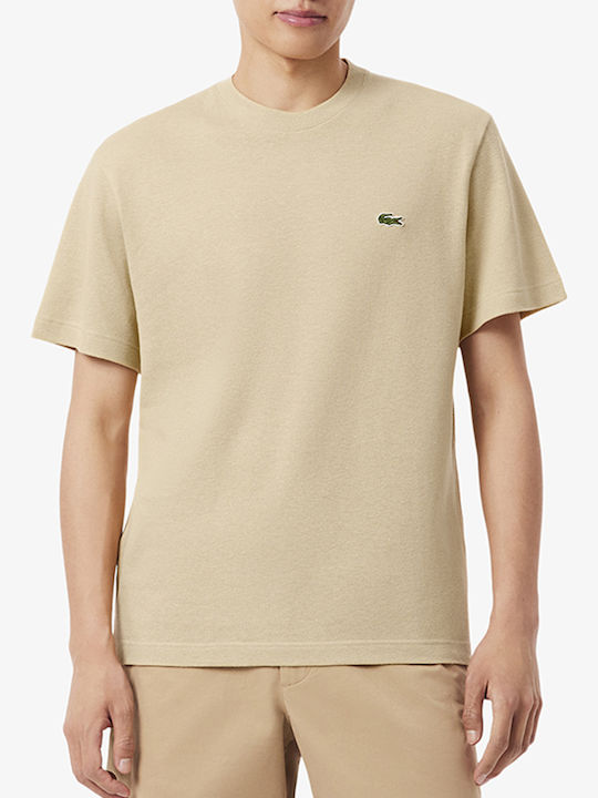 Lacoste Tricou Cu Mânecă Scurtă Bej